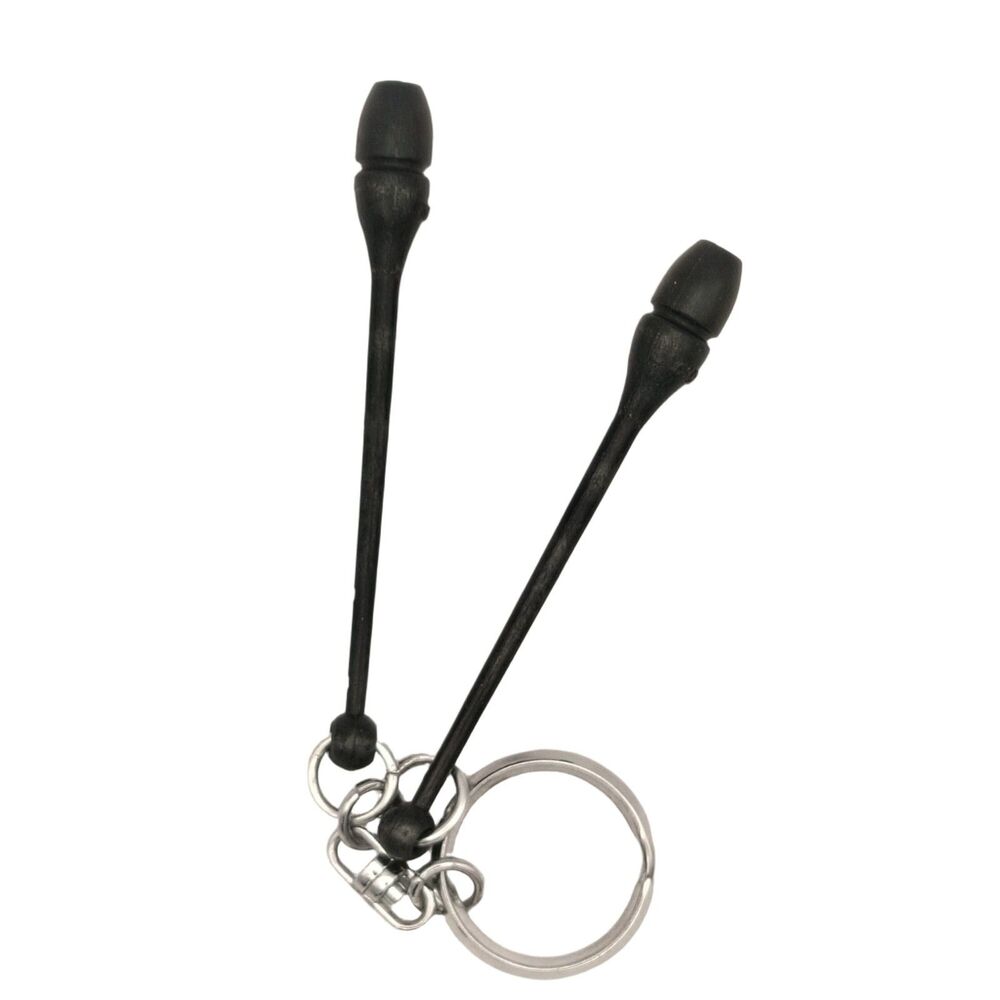 Mini Saruki Clubs Vintage Keychain Gymnastics Dark Grey Multiple Rings